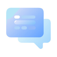 Fototapeta premium blue speech icon
