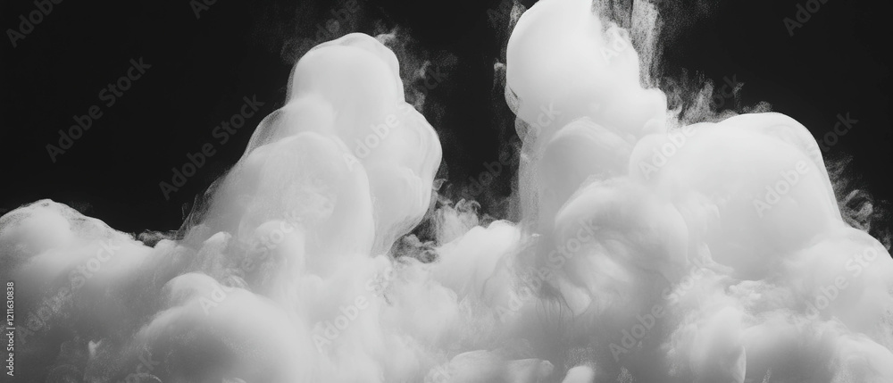 Poster 3D smoke dynamically interacting with virtual wind in fluid motion