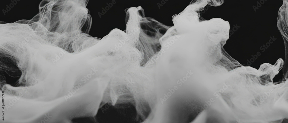 Aufkleber abstract smoke morphing into fluid shapes in dynamic motion