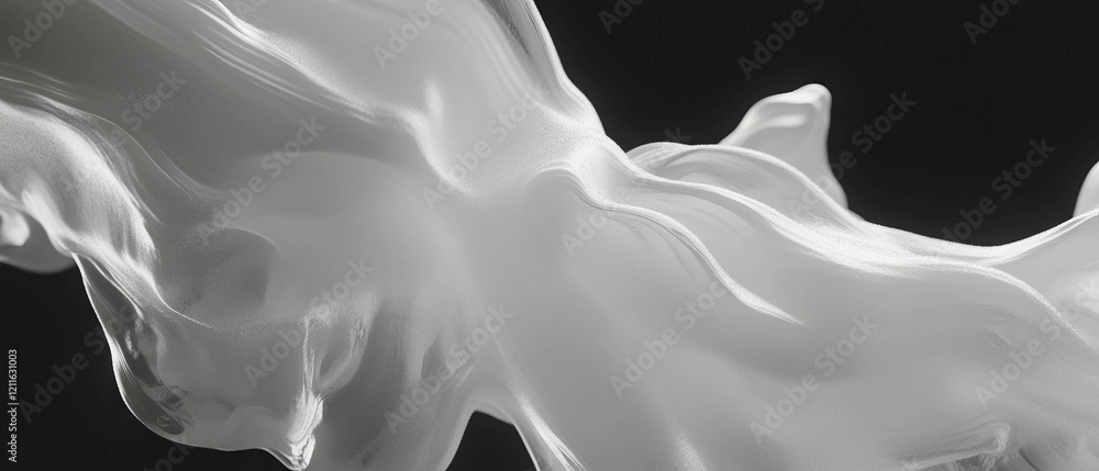 Poster Unique abstract background of 3D smoke with dynamic textures creating visual depth