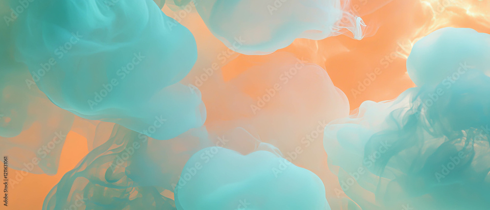 Poster Intricate 3D smoke shapes creating a dynamic and tactile abstract background