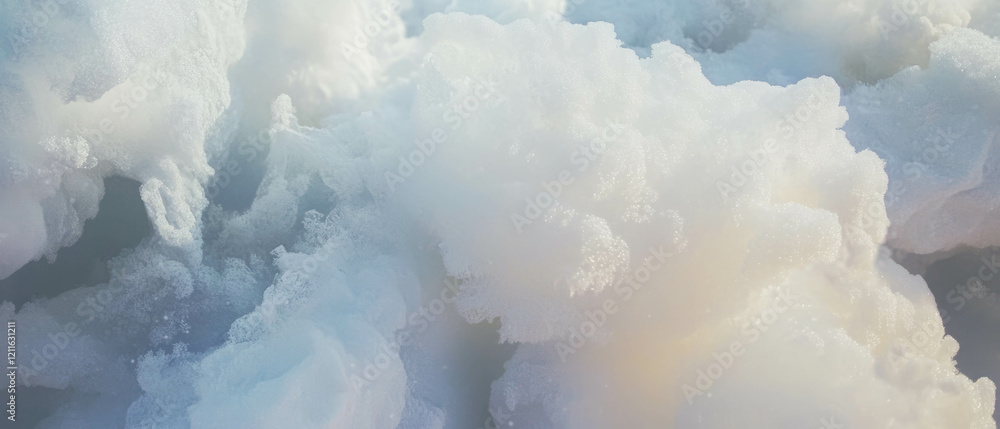 Poster abstract background of 3d smoke and ice with delicate frozen textures and a chilly atmosphere