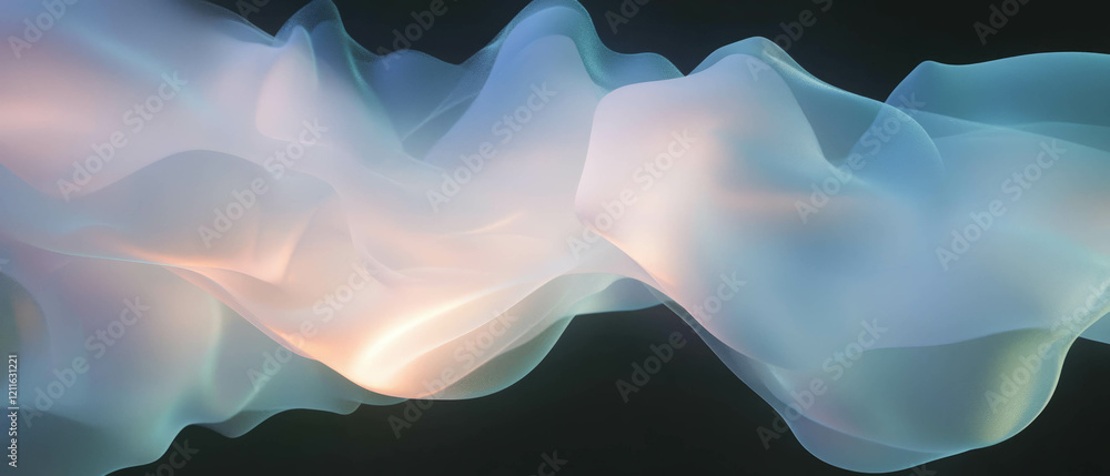 Poster Abstract 3D smoke background with smooth transitions and harmonious color gradients