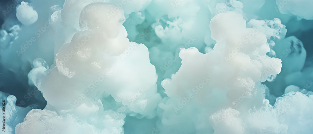 Aufkleber abstract representation of 3d smoke blending with ice textures in a cold environment