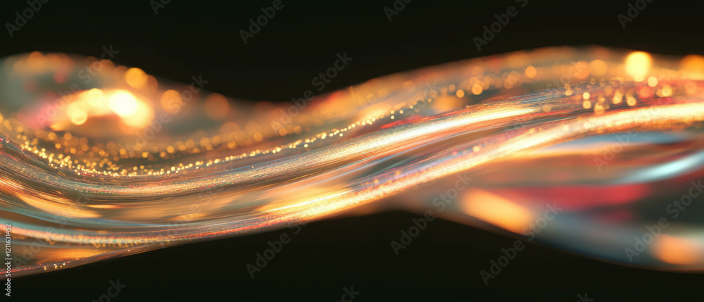Poster Dynamic abstract background featuring colorful smoke and trails of light