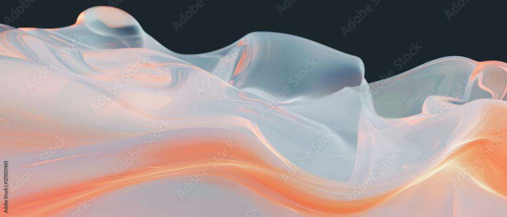 Aufkleber Abstract smoke and water flow creating a calming, dynamic background effect in 3D