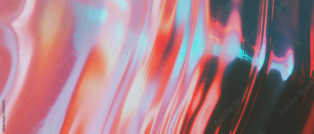 Poster vibrant spectrum of 3d sound waves transforming with frequency variations