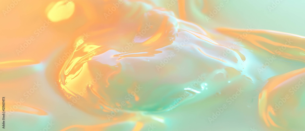 Poster Abstract background of flowing liquids and smoke with a calming effect in soft colors