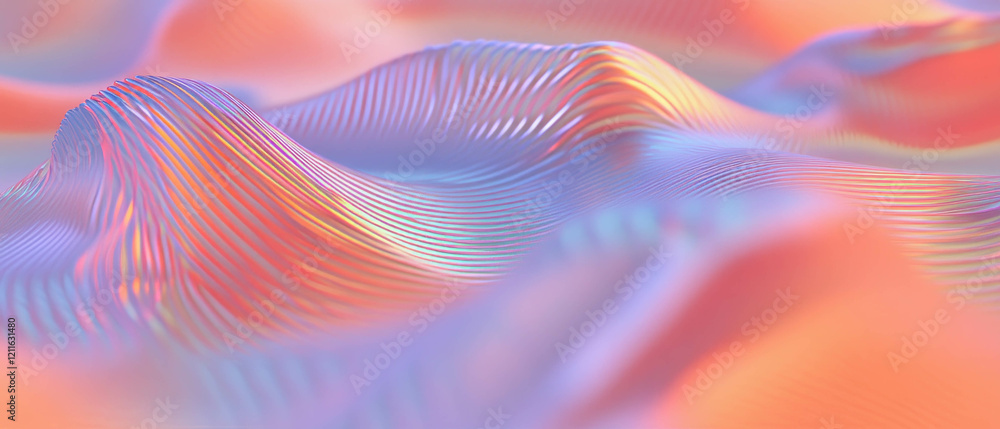 Aufkleber colorful abstract representation of sound waves creating a vibrant visual spectrum