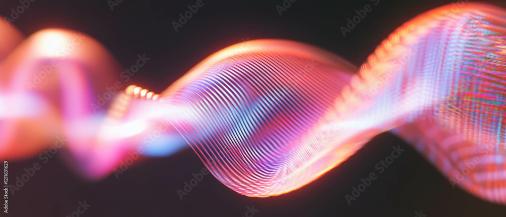 Poster Flowing sound waves create dynamic perspectives in abstract architecture
