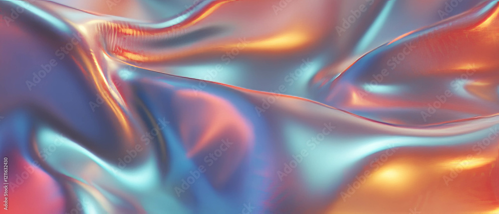Poster Sound waves interact with light creating dynamic and immersive visual storytelling