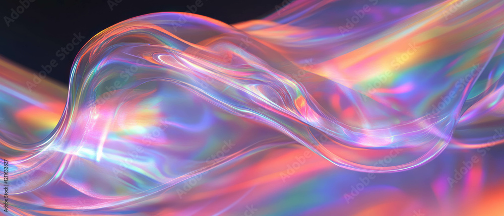 Poster Dynamic simulations of sound waves generating vibrant abstract visuals in 3D