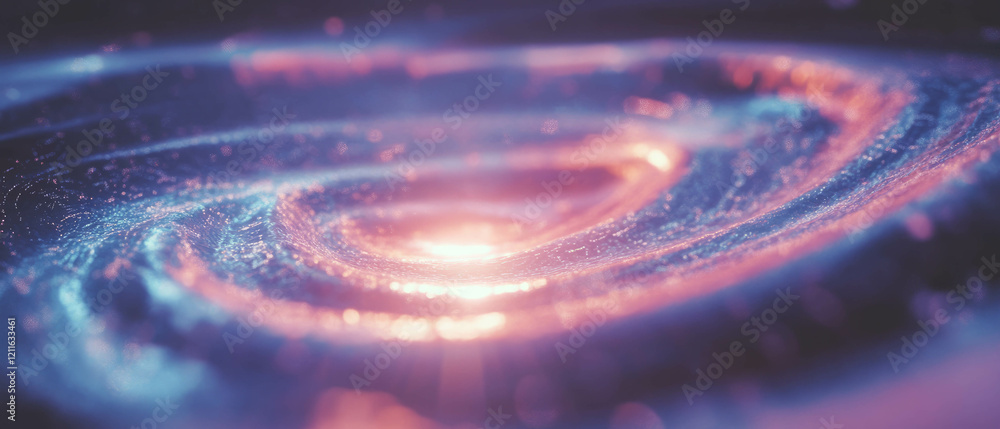 Aufkleber Dynamic interaction of 3D sound waves creating immersive virtual simulations and visuals