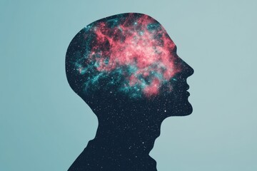 Exploring state of mind cosmic brain art for mental health awareness