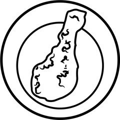 fried chicken Indonesian food coloring page