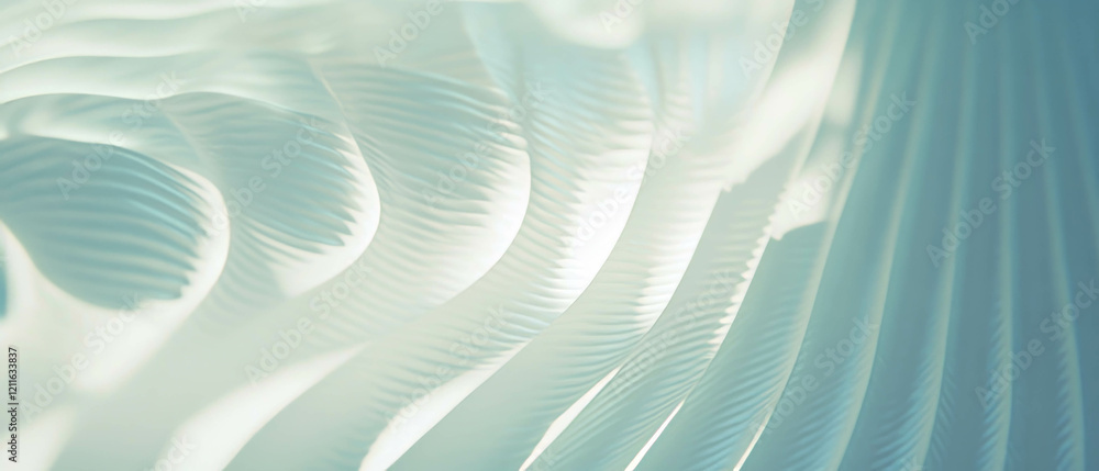 Aufkleber Abstract design featuring 3D sound waves with various textures and depth effects