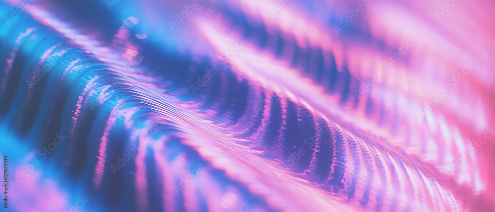 Poster Exploring the depth of 3D sound waves with vibrant colors and textures