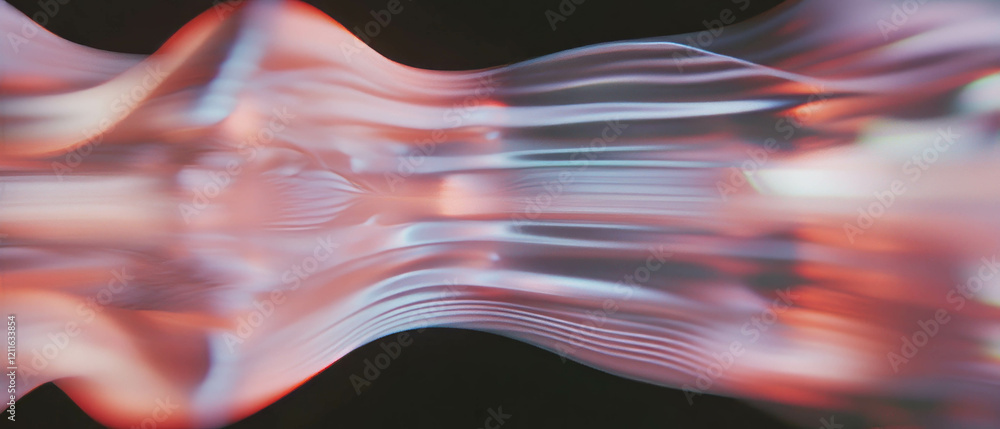 Poster Exploring the intricate patterns of abstract sound waves in a layered design