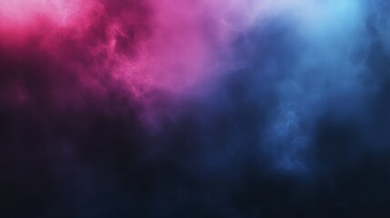 Vivid pink and blue smoke swirl in dark abstract background