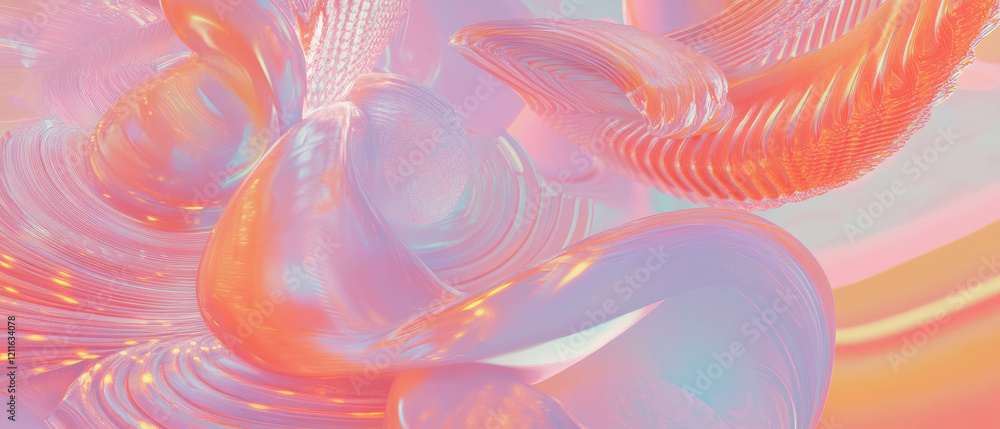 Poster Explore mesmerizing 3D sound waves with fractal patterns and mathematical beauty