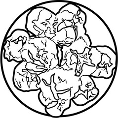 Gorengan Indonesian food coloring page