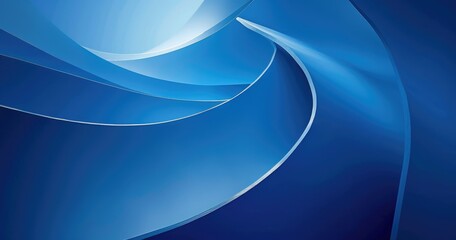 Fototapeta premium A smooth, flowing abstract design in various shades of blue, evoking calmness and tranquility.