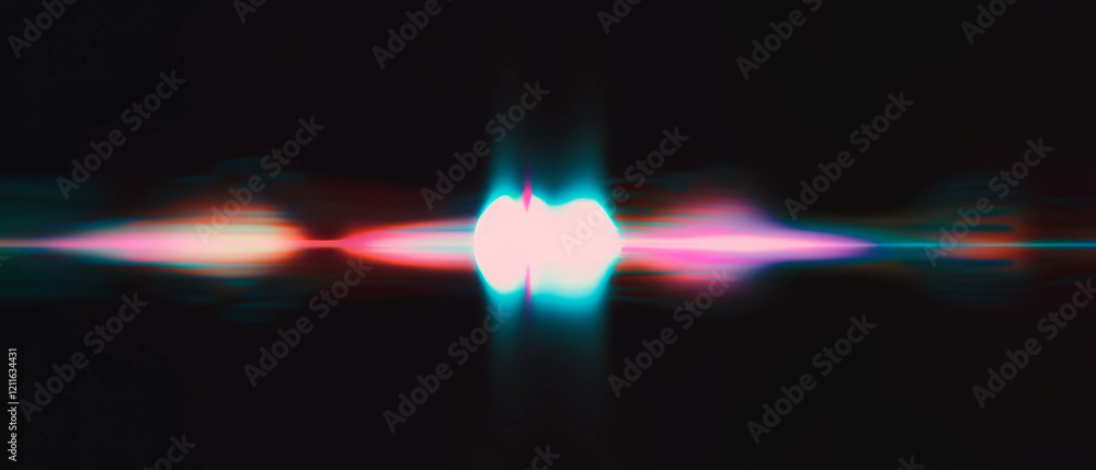 Poster ethereal sound waves in harmonious gradients showcasing vibrant color transitions