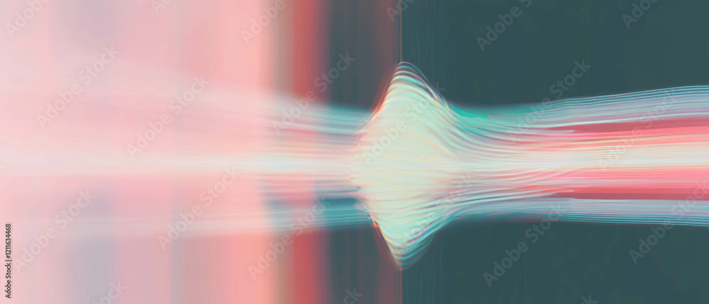 Aufkleber Exploration of sound waves in an abstract visual environment with harmonious colors