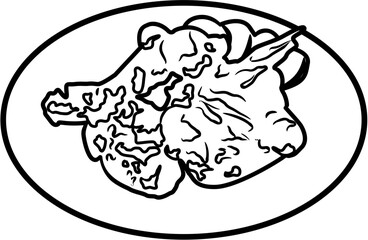 Lalapan Indonesian food coloring page