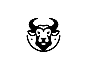Cow logo vector. Animal farm. Cow icon vector illustration.