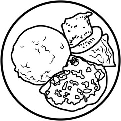 Lalapan Indonesian food coloring page