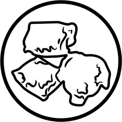 Gorengan Indonesian food coloring page