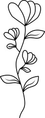 Flower Line Art