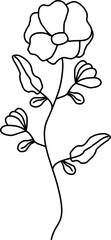 Flower Line Art