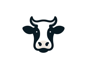 Cow logo vector. Animal farm. Cow icon vector illustration.
