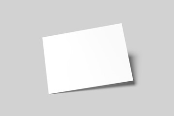 A4 Flyer Landscape Blank Mockup