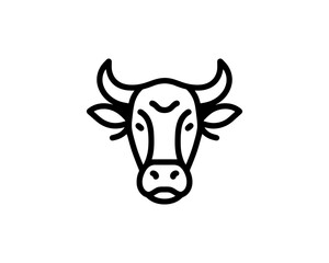 Cow logo vector. Animal farm. Cow icon vector illustration.