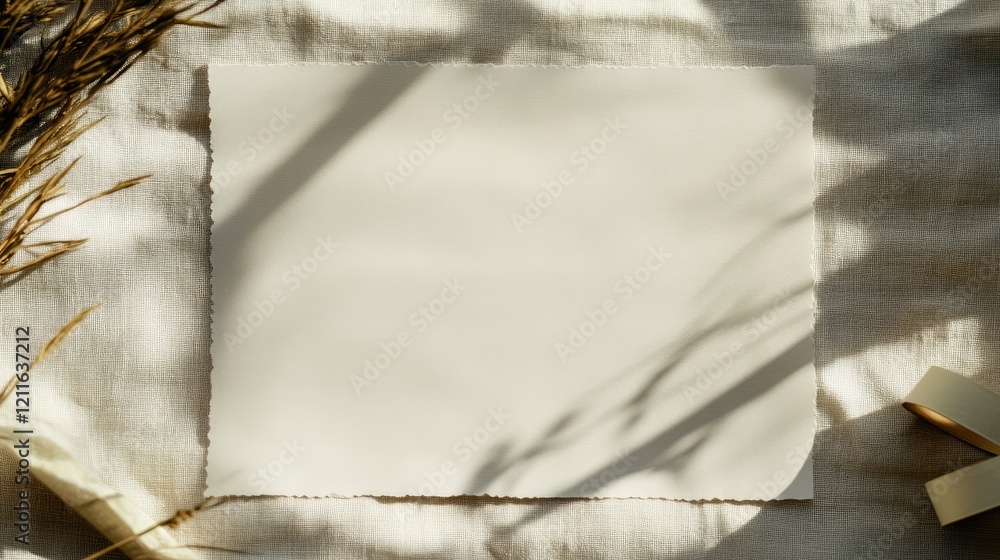Poster A blank white paper note with a reminder message written on it, placed on a desk with adhesive tape at the edges.