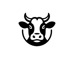Cow logo vector. Animal farm. Cow icon vector illustration.