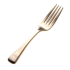 Elegant Golden Fork Isolated Black Background Shiny Cutlery Dining Utensil Restaurant food tool life