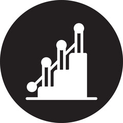 Obraz premium Stairs glyph icon