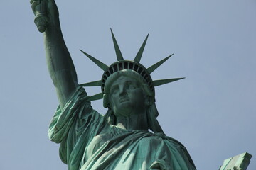 Fototapeta premium close up statue of liberty and her crown