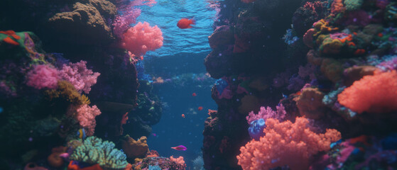 Explore vibrant underwater realms filled with coral reefs and marine life