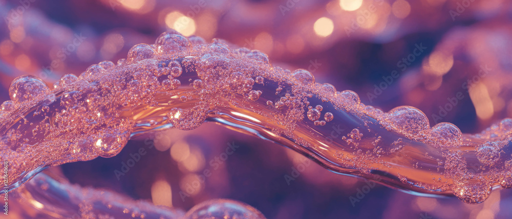 Poster Dynamic waves of bubbling soda create an energetic and lively atmosphere
