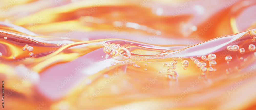 Poster dynamic waves of bubbling soda creating lively movement and vibrant atmosphere