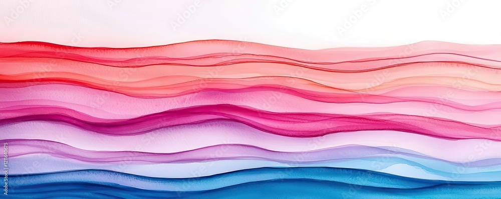 Poster striped watercolor idea. colorful abstract waves creating a visually striking and serene background 