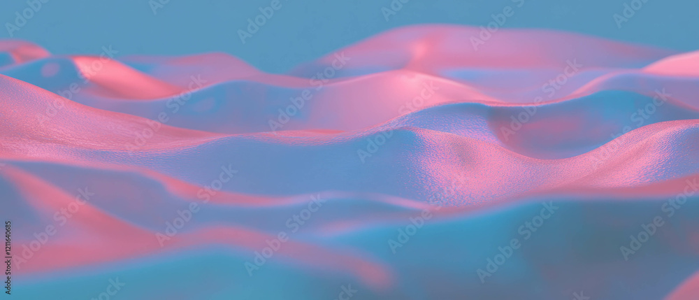 Poster abstract flow of 3d waves showcases dynamic sand landscape with shifting textures