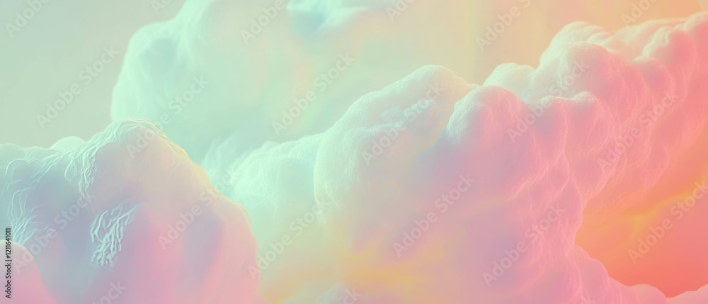 Poster swirling clouds create a dreamy atmosphere with ethereal beauty and soft flowing waves