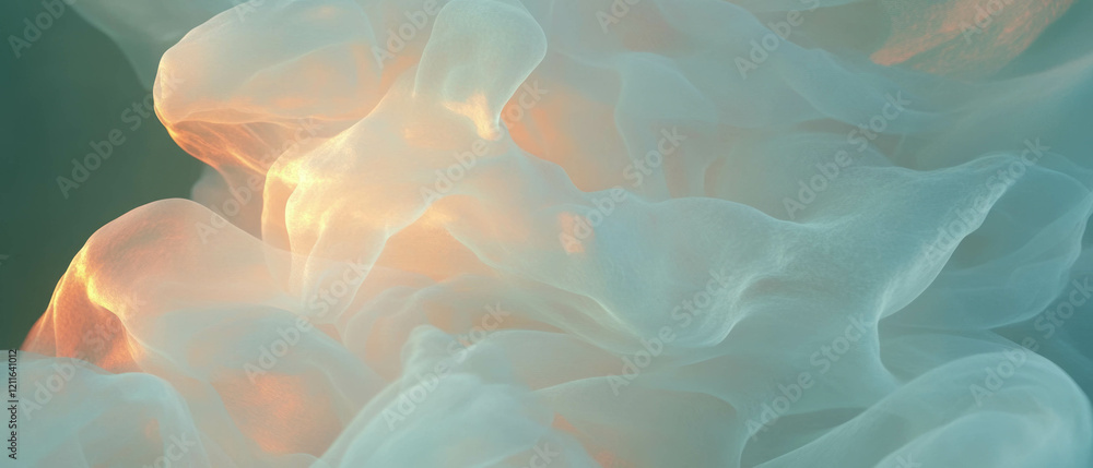 Poster ethereal waves of swirling clouds creating a dreamy atmosphere and abstract beauty