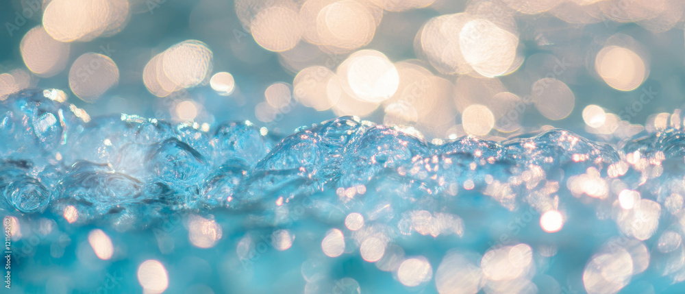 Poster Gradient blend of sapphire and ice blue creating a luxurious and elegant backdrop